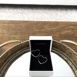Pandora 925 Heart Earrings